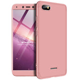 For XIAOMI Redmi 6A Ultra Slim PC Back Cover Non-slip Shockproof 360 Degree Full Protective Case Rose gold_XIAOMI Redmi 6A
