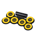 Electronic Drum Pad - 6 Drum Pads, 2 Foot Pedals, USB Port, Earphone Jack, Self-recording, Portable Design