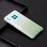 For HUAWEI Mate 30/Nova 5I pro/Mate 30 Pro/PSmart /Y5P/Y6P 2020 Phone Case Gradient Color Glitter Powder Phone Cover with Airbag Bracket green