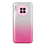For HUAWEI Mate 30/Nova 5I pro/Mate 30 Pro/PSmart /Y5P/Y6P 2020 Phone Case Gradient Color Glitter Powder Phone Cover with Airbag Bracket Pink