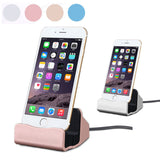 Desk Charger Charge and Sync Stand for IPhone 7 6s plus 6s 6 6plus 5s 5 Desktop Iphone Charger Silver