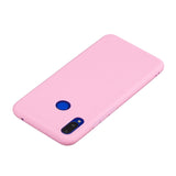 For HUAWEI Honor 8C Lovely Candy Color Matte TPU Anti-scratch Non-slip Protective Cover Back Case dark pink