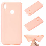 For HUAWEI Honor 8C Lovely Candy Color Matte TPU Anti-scratch Non-slip Protective Cover Back Case dark pink