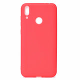 For HUAWEI Honor 8C Lovely Candy Color Matte TPU Anti-scratch Non-slip Protective Cover Back Case red