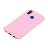 For HUAWEI Honor 8C Lovely Candy Color Matte TPU Anti-scratch Non-slip Protective Cover Back Case dark pink
