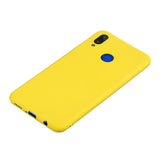 For HUAWEI Honor 8C Lovely Candy Color Matte TPU Anti-scratch Non-slip Protective Cover Back Case yellow