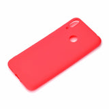 For HUAWEI Honor 8C Lovely Candy Color Matte TPU Anti-scratch Non-slip Protective Cover Back Case red
