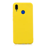 For HUAWEI Honor 8C Lovely Candy Color Matte TPU Anti-scratch Non-slip Protective Cover Back Case yellow