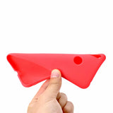 For HUAWEI Honor 8C Lovely Candy Color Matte TPU Anti-scratch Non-slip Protective Cover Back Case red