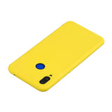 For HUAWEI Honor 8C Lovely Candy Color Matte TPU Anti-scratch Non-slip Protective Cover Back Case yellow