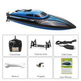 H100 Racing RC Boat - 30km/h, 150M Range, Self-Righting, 4Ch  2.4GHz Wireless Control, 600mAh Battery