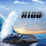 H100 Racing RC Boat - 30km/h, 150M Range, Self-Righting, 4Ch  2.4GHz Wireless Control, 600mAh Battery