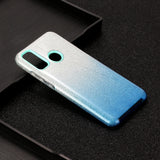 For HUAWEI Mate 30/Nova 5I pro/Mate 30 Pro/PSmart /Y5P/Y6P 2020 Phone Case Gradient Color Glitter Powder Phone Cover with Airbag Bracket blue