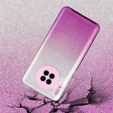 For HUAWEI Mate 30/Nova 5I pro/Mate 30 Pro/PSmart /Y5P/Y6P 2020 Phone Case Gradient Color Glitter Powder Phone Cover with Airbag Bracket purple