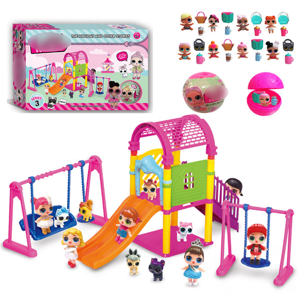 Doll Park House Game Exquisite Fun Big Slide Playset Gift Toy for LOL Surprise Doll Toys Type 2