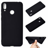 For HUAWEI Honor 8C Lovely Candy Color Matte TPU Anti-scratch Non-slip Protective Cover Back Case black