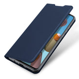 DUX DUCIS for Samsung A21s/A51 5G Magnetic Protective Case Bracket with Card Slot Leather Mobile Phone Cover blue