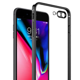 ForiPhone 7/8/SE 2020/7 plus/8 plus/6/6S/6 plus/6S plus Mobile Phone shell Square Transparent electroplating TPU Cover Cell Phone Case Silver