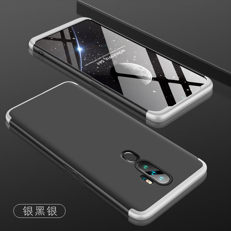 For OPPO A5 2020/A11X Cellphone Cover Hard PC Phone Case Bumper Protective Smartphone Shell black silver