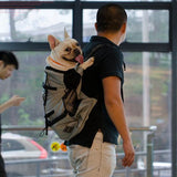 Dog Bag Carrier Pet Dog Backpack for Large Medium Small Dogs Breathable Travel Dog Bag for Riding Hiking black_S