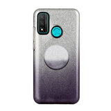 For HUAWEI Mate 30/Nova 5I pro/Mate 30 Pro/PSmart /Y5P/Y6P 2020 Phone Case Gradient Color Glitter Powder Phone Cover with Airbag Bracket black