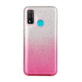 For HUAWEI Mate 30/Nova 5I pro/Mate 30 Pro/PSmart /Y5P/Y6P 2020 Phone Case Gradient Color Glitter Powder Phone Cover with Airbag Bracket Pink