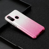 For HUAWEI Mate 30/Nova 5I pro/Mate 30 Pro/PSmart /Y5P/Y6P 2020 Phone Case Gradient Color Glitter Powder Phone Cover with Airbag Bracket Pink