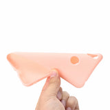 For HUAWEI Honor 8C Lovely Candy Color Matte TPU Anti-scratch Non-slip Protective Cover Back Case Light pink