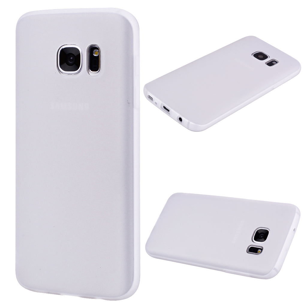 for Samsung S7 edge Cute Candy Color Matte TPU Anti-scratch Non-slip Protective Cover Back Case white
