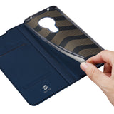 DUX DUCIS for Nokia 5.3 Leather Mobile Phone Cover with Bracket Card Slot Magnetic Protective Case blue