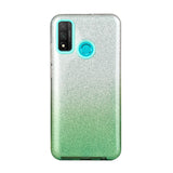 For HUAWEI Mate 30/Nova 5I pro/Mate 30 Pro/PSmart /Y5P/Y6P 2020 Phone Case Gradient Color Glitter Powder Phone Cover with Airbag Bracket green