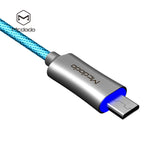 MCDODO Knight Series Auto Disconnect QC 3.0 Quick Charge Micro USB Cable Blue