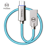 MCDODO Knight Series Auto Disconnect QC 3.0 Quick Charge Micro USB Cable Blue