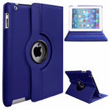 PU Leather Smart Stand Flip Case Cover for Apple iPad mini3/2/1 360 Rotation Tablet Full Protector Case Sky blue