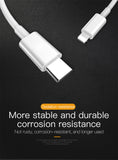 Type C USB C to 8 Pin Data Transmission Cable PD Fast Charging 2A 1.0m USB Adapter Converter for IOS Phone white