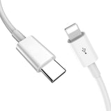 Type C USB C to 8 Pin Data Transmission Cable PD Fast Charging 2A 1.0m USB Adapter Converter for IOS Phone white