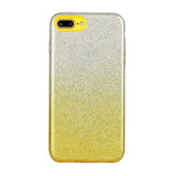 For iphone 6/6S/6 plus/6S plus/7/8/SE 2020 Phone Case Gradient Color Glitter Powder Phone Cover with Airbag Bracket yellow