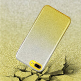 For iphone 6/6S/6 plus/6S plus/7/8/SE 2020 Phone Case Gradient Color Glitter Powder Phone Cover with Airbag Bracket yellow