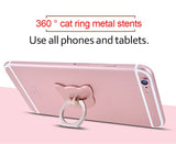 Finger Ring Mobile Phone Smartphone Stand Holder For iPhone XS Huawei Samsung cell Smart Round Phone Rose gold