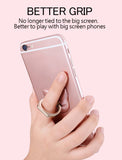 Finger Ring Mobile Phone Smartphone Stand Holder For iPhone XS Huawei Samsung cell Smart Round Phone Silver