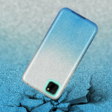 For HUAWEI Mate 30/Nova 5I pro/Mate 30 Pro/PSmart /Y5P/Y6P 2020 Phone Case Gradient Color Glitter Powder Phone Cover with Airbag Bracket blue