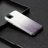 For HUAWEI Mate 30/Nova 5I pro/Mate 30 Pro/PSmart /Y5P/Y6P 2020 Phone Case Gradient Color Glitter Powder Phone Cover with Airbag Bracket black