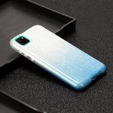 For HUAWEI Mate 30/Nova 5I pro/Mate 30 Pro/PSmart /Y5P/Y6P 2020 Phone Case Gradient Color Glitter Powder Phone Cover with Airbag Bracket blue