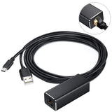 Fire TV Stick Micro USB to RJ45 Ethernet Adapter with USB Power Supply Cable black