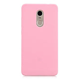 for XIAOMI Redmi NOTE 4X/NOTE 4 Lovely Candy Color Matte TPU Anti-scratch Non-slip Protective Cover Back Case dark pink