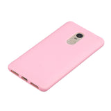 for XIAOMI Redmi NOTE 4X/NOTE 4 Lovely Candy Color Matte TPU Anti-scratch Non-slip Protective Cover Back Case dark pink
