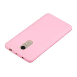 for XIAOMI Redmi NOTE 4X/NOTE 4 Lovely Candy Color Matte TPU Anti-scratch Non-slip Protective Cover Back Case dark pink