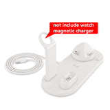 Wireless Charger 4-in-1 10W Fast Charging Stand for Apple Watch 5 4 3 Airpods Pro Station Dock For iPhone 11 XS XR X 8 white
