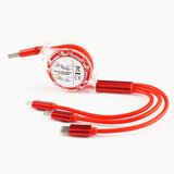 Charging Cable 3 in 1 for Android TYPE-C three-in-one mobile phone charging telescopic data line