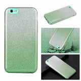 For iphone 6/6S/6 plus/6S plus/7/8/SE 2020 Phone Case Gradient Color Glitter Powder Phone Cover with Airbag Bracket yellow